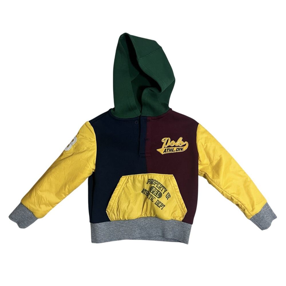 Polo Ralph Lauren Performance Color-Blocked Pullover Hoodie 2T Boys Child Preppy